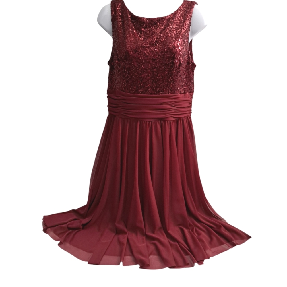 😎Burgundy Dress Size 12 Special Occasion JH Evenings